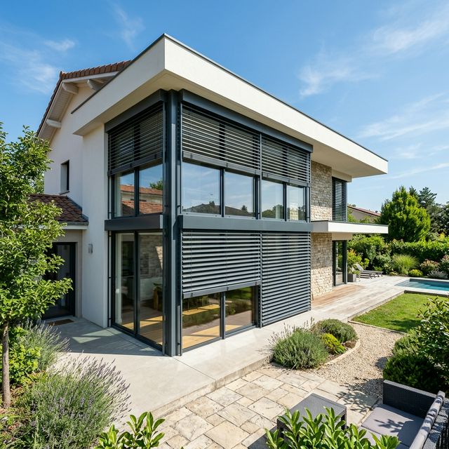 Remplacement lames BSO brise soleil orientable Chaponost après grêle